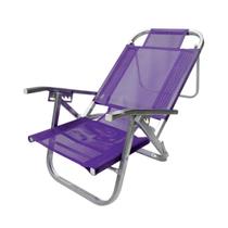 Cadeira de Praia Copacabana Reclinável Roxa CADO398 Botafogo