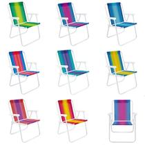 Cadeira De Praia Dobrável Alta Mor 2002 Aço Cores Sortidas 110kg Cadeira De Praia Dobrável Alta Mor 2002 Aço Cores Sortidas 110kg
