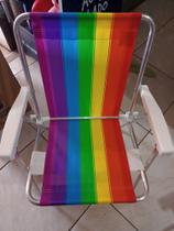 Cadeira de Praia dobrável alumínio cores sortida