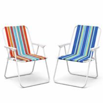 Cadeira de Praia Dobrável Leve Portátil Camping Piscina Viagem Resistente