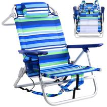 Cadeira de Praia Dobrável PRETZI com Armazenamento e Porta-copos Cadeira de Praia Dobrável PRETZI com Armazenamento e Porta-copos