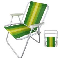 Cadeira de Praia Dobravel Quintal Jardim Varanda Piscina Camping Acampamento Lazer Pescaria Sol Verao Ar Livre