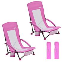 Cadeira de praia dobrável SUNNYFEEL High Back Lightweight, pacote com 2