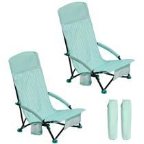 Cadeira de praia dobrável SUNNYFEEL High Back para adultos 136 kg