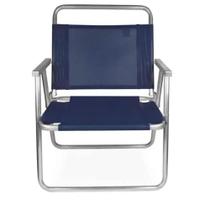 Cadeira de Praia e Piscina Oversize 140 KG Alumínio Alta 2132 Azul MOR