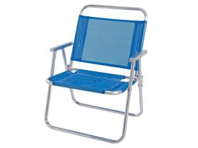 Cadeira de Praia e Piscina Oversize 140 KG Alumínio Alta 2132 Azul MOR Cadeira de Praia e Piscina Oversize 140 KG Alumínio Alta 2132 Azul MOR