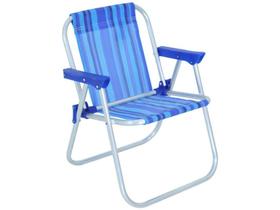 Cadeira de Praia Infantil 1 Posição Bel Fix - 25302 Alumínio Azul