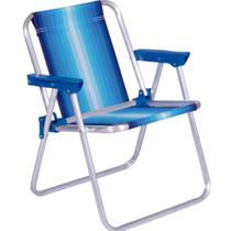 Cadeira de Praia Infantil Alta Alumínio Mor ( AZUL )