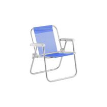 Cadeira de praia infantil azul e rosa aluminio sannet - ronchetti