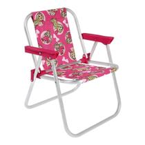 Cadeira de Praia Infantil Barbie Rosa Bel Dobravel Aluminio 25210 Cadeira de Praia Infantil Barbie Rosa Bel Dobravel Aluminio 25210