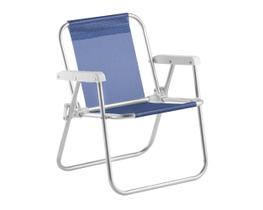 Cadeira de praia infantil beach kids alumínio azul marinho