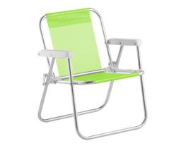Cadeira de praia infantil beach kids alumínio verde limão