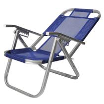 Cadeira de praia ipanema reclinável - azul royal - botafogo