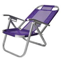 Cadeira de praia ipanema reclinável - roxa - botafogo