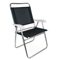 Cadeira de Praia Master Alumínio Plus Preta Mor
