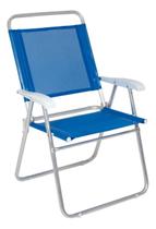 Cadeira De Praia Master Azul Claro Anatomica Mor 120kg