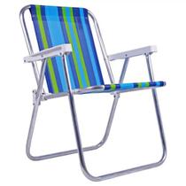Cadeira de praia Mor dobrável alta em alumínio