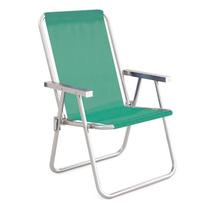 Cadeira de Praia Piscina Alta Conforto Total Alumínio Sannet até 120 kg Anis