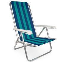 Cadeira de Praia Reclinável 4 Posições Alumínio 2004