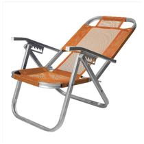 Cadeira de Praia Reclinável Alta Ipanema Laranja CAD0396 Botafogo