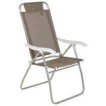 Cadeira de Praia Reclinável em Alumínio 120kg Prosa Bege Bel Cadeira de Praia Reclinável em Alumínio 120kg Prosa Bege Bel
