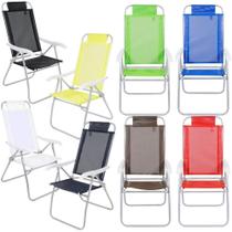 Cadeira de Praia Reclinável em Alumínio 4 Posições Prosa Várias Cores BEL Cadeira de Praia Reclinável em Alumínio 4 Posições Prosa Várias Cores BEL