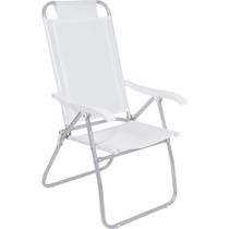 Cadeira de Praia Reclinável Prosa em Alumínio Branca Bel Cadeira de Praia Reclinável Prosa em Alumínio Branca Bel