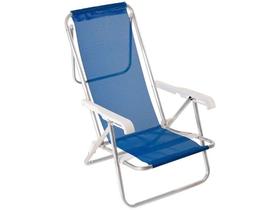 Cadeira De Praia Reclinável Sannet 8 Posições Alumínio - Mor