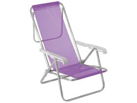 Cadeira De Praia Reclinável Sannet 8 Posições Alumínio - Mor