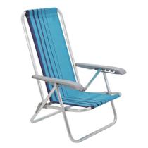 Cadeira De Praia Reclinável Tramontina Bali Baixa Em Alumínio Com Assento Azul Tramontina Cadeira De Praia Reclinável Tramontina Bali Baixa Em Alumínio Com Assento Azul Tramontina