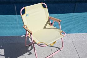 Cadeira De Praia Retrô Colorida Leve com Alça