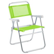 Cadeira de praia sun aluminio verde limão