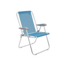 Cadeira de Praia Tramontina Creta Master com Assento Azul