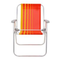 Cadeira De Praia Tramontina Samoa Alta Laranja E Amarelo