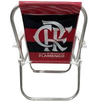 Cadeira De Praia Varanda Alta Fixa Flamengo Verm 90kg