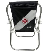 Cadeira De Praia Varanda Alta Fixa Vasco Preta 90kg