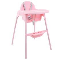 Cadeira de refeição infantil 2 alturas macaron voyage rosa