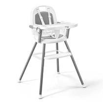Cadeira De Refeição Infantil Bebê Cinza Ajustável Assento Elevatório - Multikids