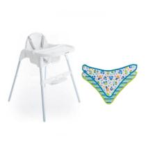 Cadeira De Refeição Macaron E Kit Babador Bandana Carrinho
