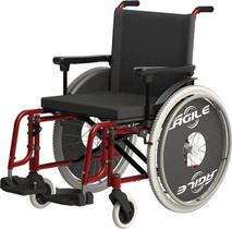 Cadeira De Rodas Ágile 40Cm Vermelho - Jaguaribe