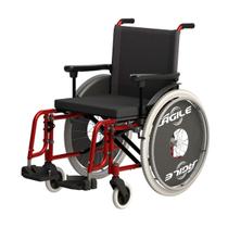 Cadeira de Rodas Ágile Jaguaribe - Tamanho 44cm - Vermelha