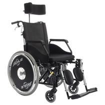Cadeira de rodas agile reclinável 44x42x50 preta jaguaribe