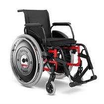 Cadeira de Rodas Alumínio AVD Ortobras Dobrável em X 40x40x40 Vermelho