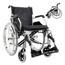 Cadeira De Rodas Alumínio Dobrável Até 120kg Leve E Robusta