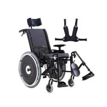 Cadeira de Rodas AVD Aluminho Reclinavel 46CM Preta com Cinto de Segurança - Ortobras