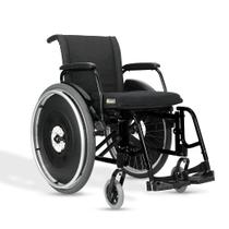 Cadeira De Rodas AVD Alumínio Dobrável Preta Larg 48, Até 155 kg - Ortobras