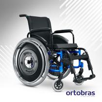 Cadeira de rodas Avd alumínio ortobras (azul marinho)