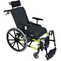 Cadeira de Rodas AVD Alumínio Reclinável 50cm Verde Oliva - Ortobras