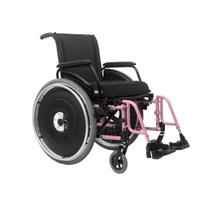 Cadeira de Rodas AVD Rosa Alumínio Pés Fixos Ortobras