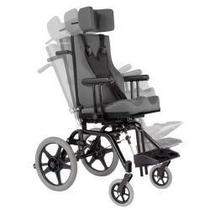 Cadeira de rodas Carrinho postural Tilt TP Reclino 90o Ortomobil L38 x P40 x A50cm preto